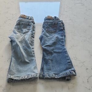 CHILDREN'S PLACE JEANS. LIGHT AND MEDIUM BLUE. SIZE 24M